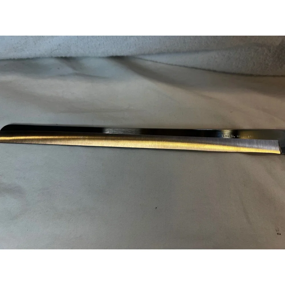 Carvel Hall Carving Knife Vintage USA Mid Century Modern Chrome Slicer 16 Inch